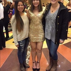 Gold Forever 21 Dress